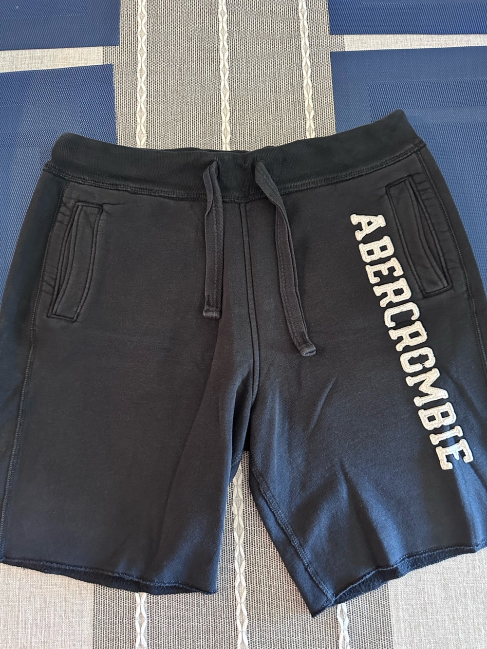 Y2K Abercrombie & Fitch Black Men's Logo Sweat-shorts size L
